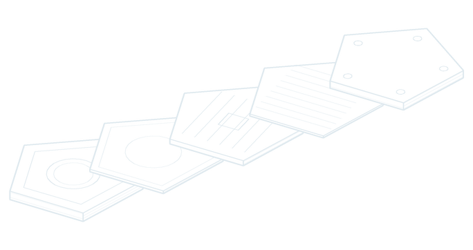 The five layers of one face, lifted apart