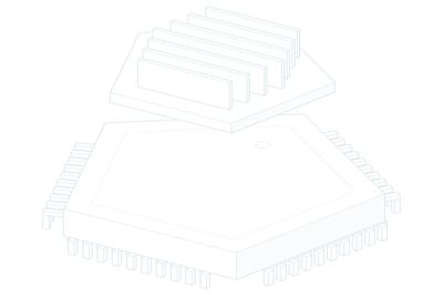 A pentagonal processor package with its heat spreader lifted
