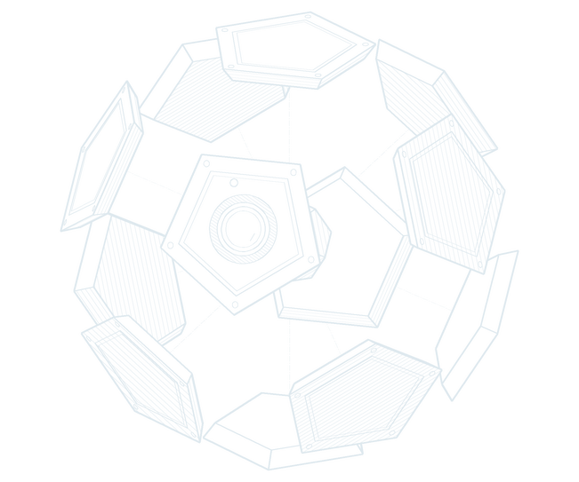 Every face drawn out from the centre, the core left in place