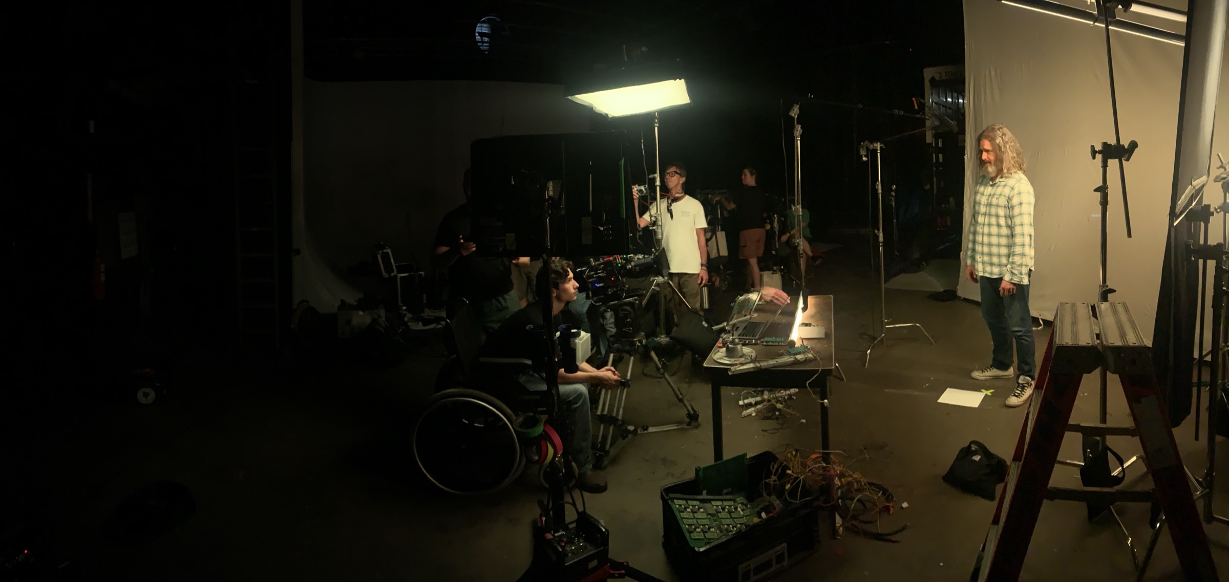On set, crew wide, wheelchair operator